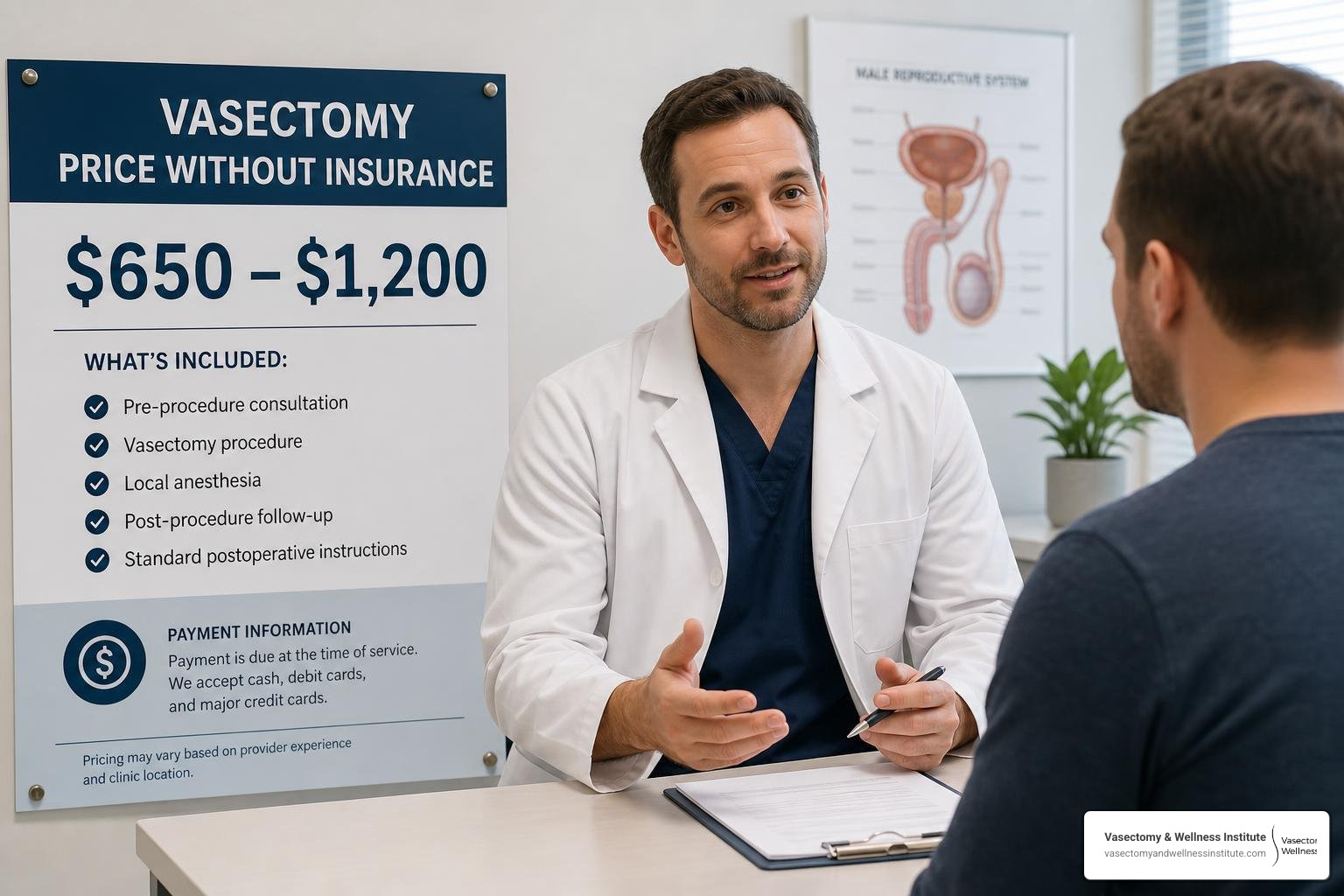 vasectomy price without insurance modern medical clinic male doctor